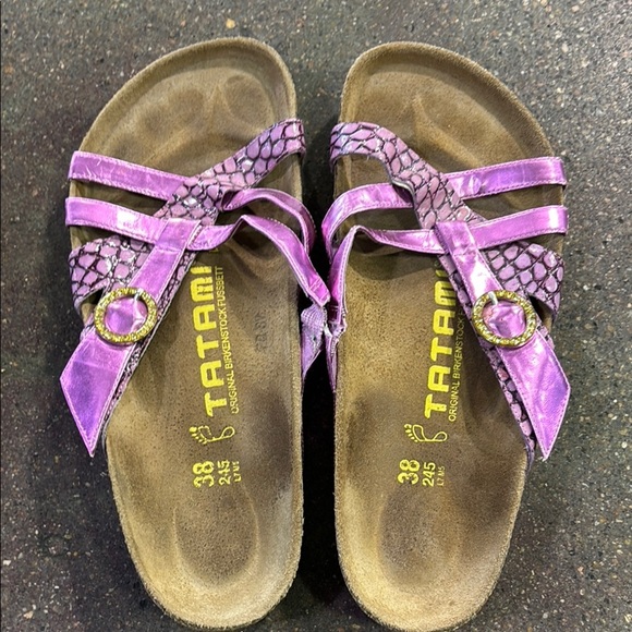Birkenstock Tatami Purple Strappy Sandals - Picture 3 of 5
